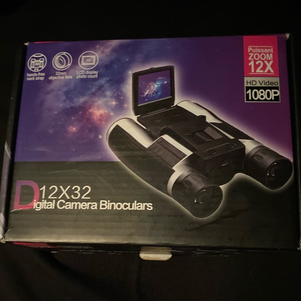 Camonity 5M 2" LCD 32GB Digital Binocular with Camera 12X Zoom